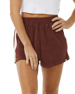 Rip Curl Clothing Revival Terry Shorts in Pflaume