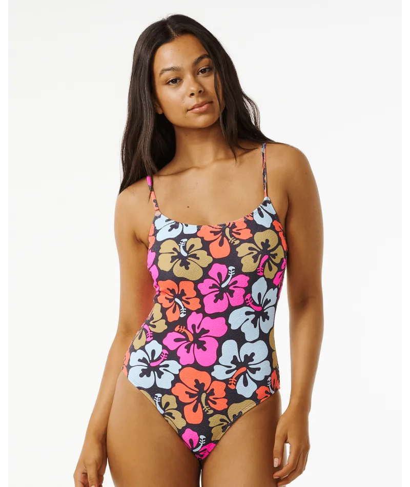 Rip Curl Hibiscus Heat Cheeky Einteiler-Multi