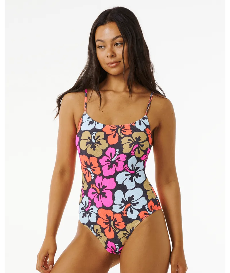 Rip Curl Hibiscus Heat Cheeky Einteiler-Multi