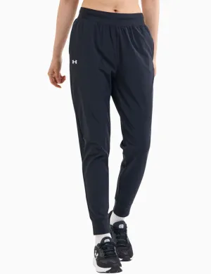 Rival High-Rise Gewebte Hose - Schwarz/Weiß Under Armour Kleidung