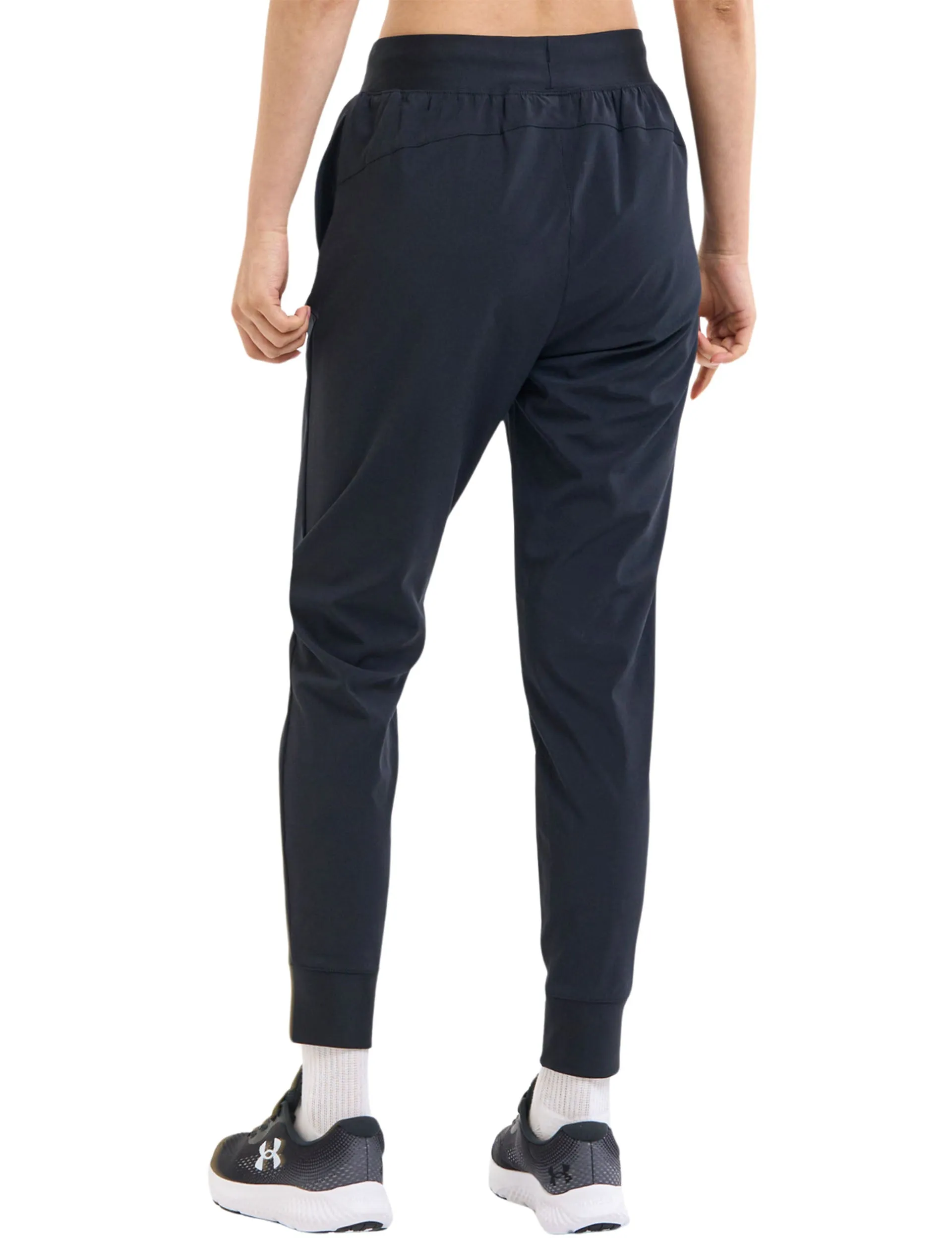 Rival High-Rise Gewebte Hose - Schwarz/Weiß Under Armour Kleidung