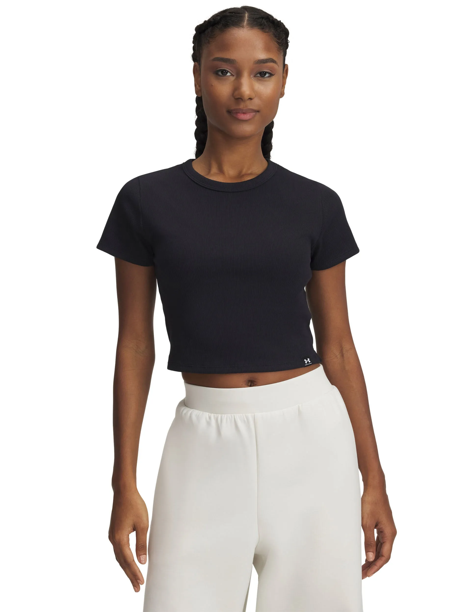 Rival Rib Baby T-Shirt - Schwarz/Weiß Under Armour Kleidung