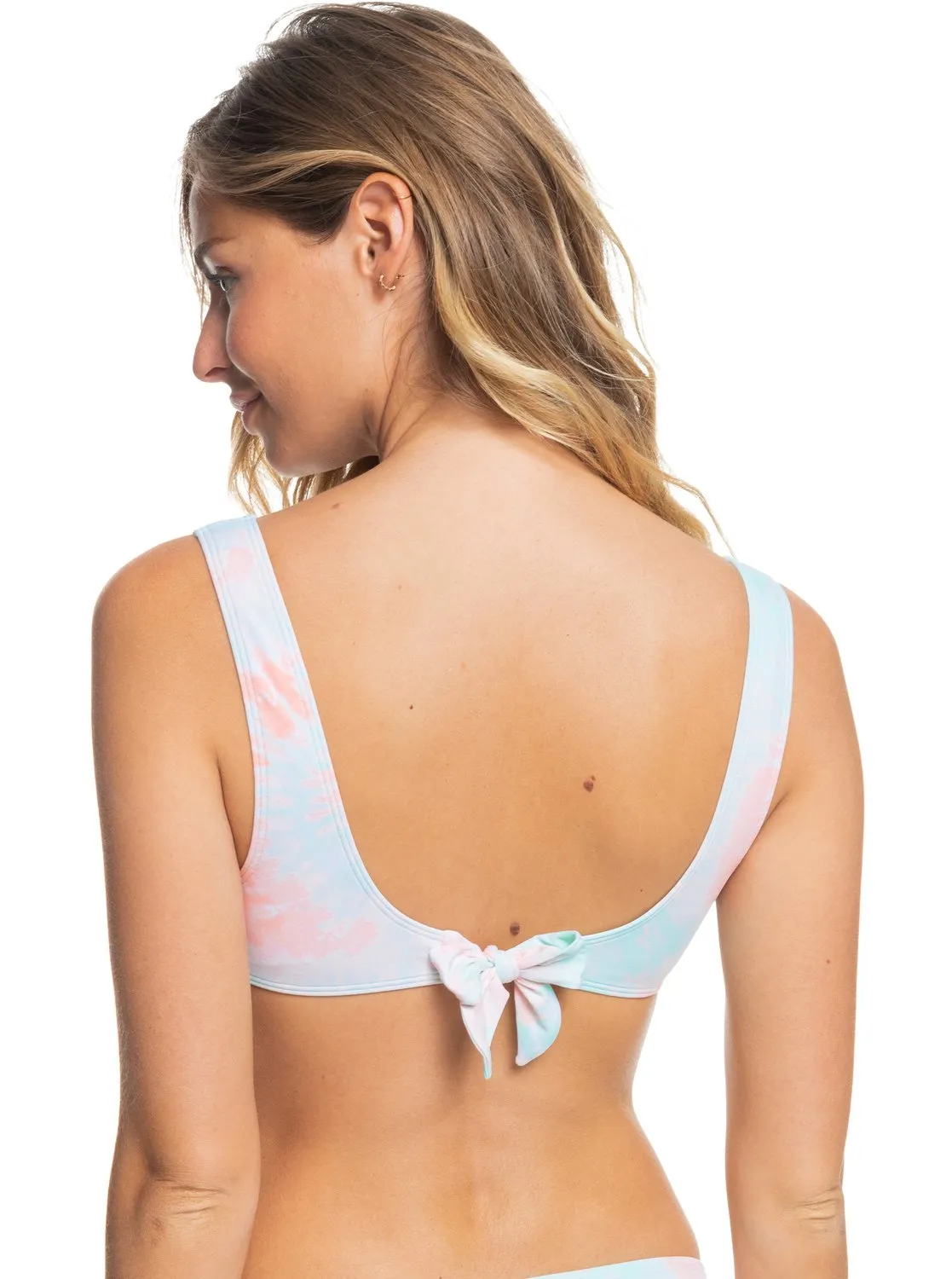 Roxy Nautilus Elongated Triangle Bikini-Oberteil - Pfirsich Amber Nautilus Tie Dye