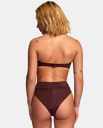 RVCA- SOLID BANDEAU BIKINI-TOP
