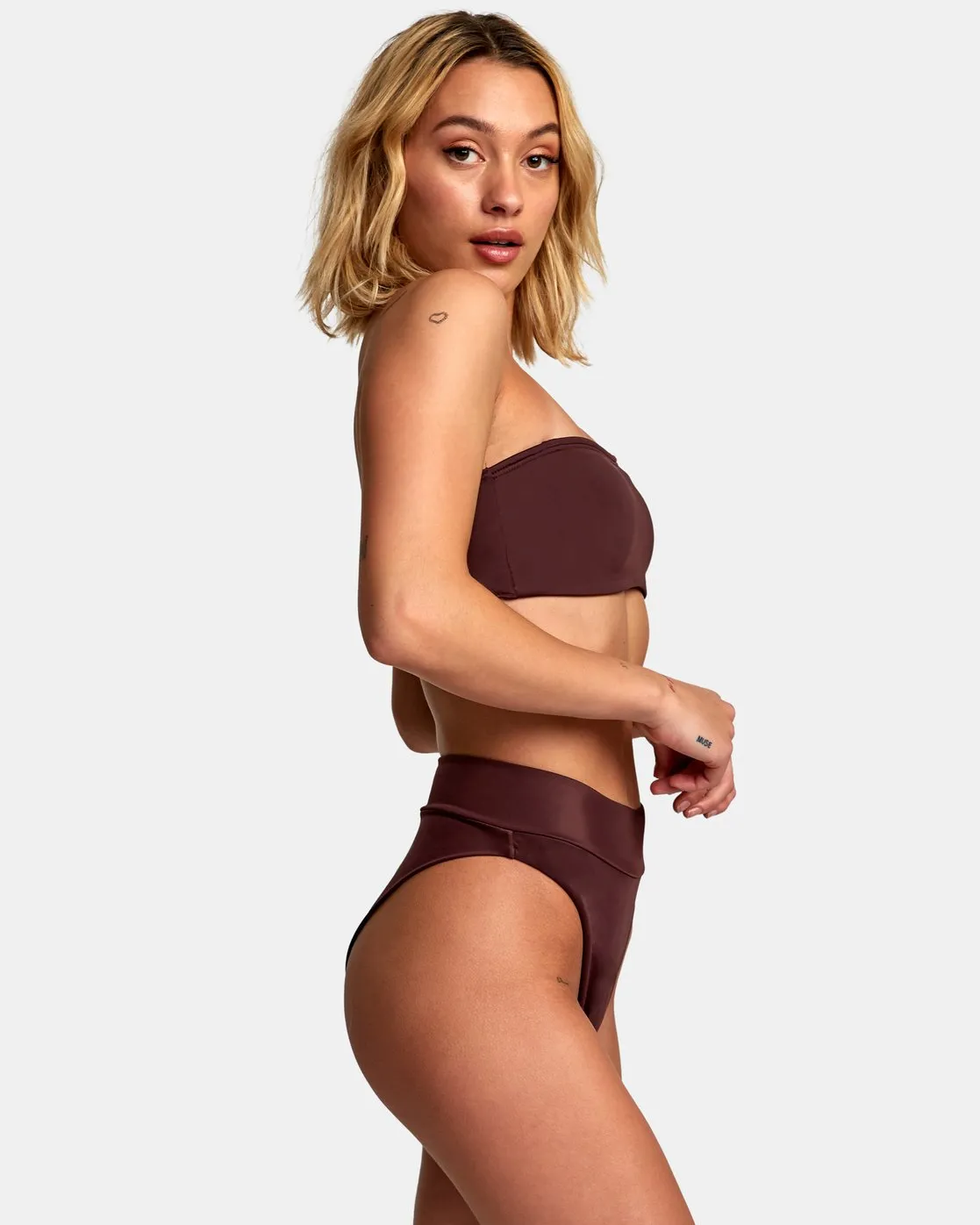 RVCA- SOLID BANDEAU BIKINI-TOP