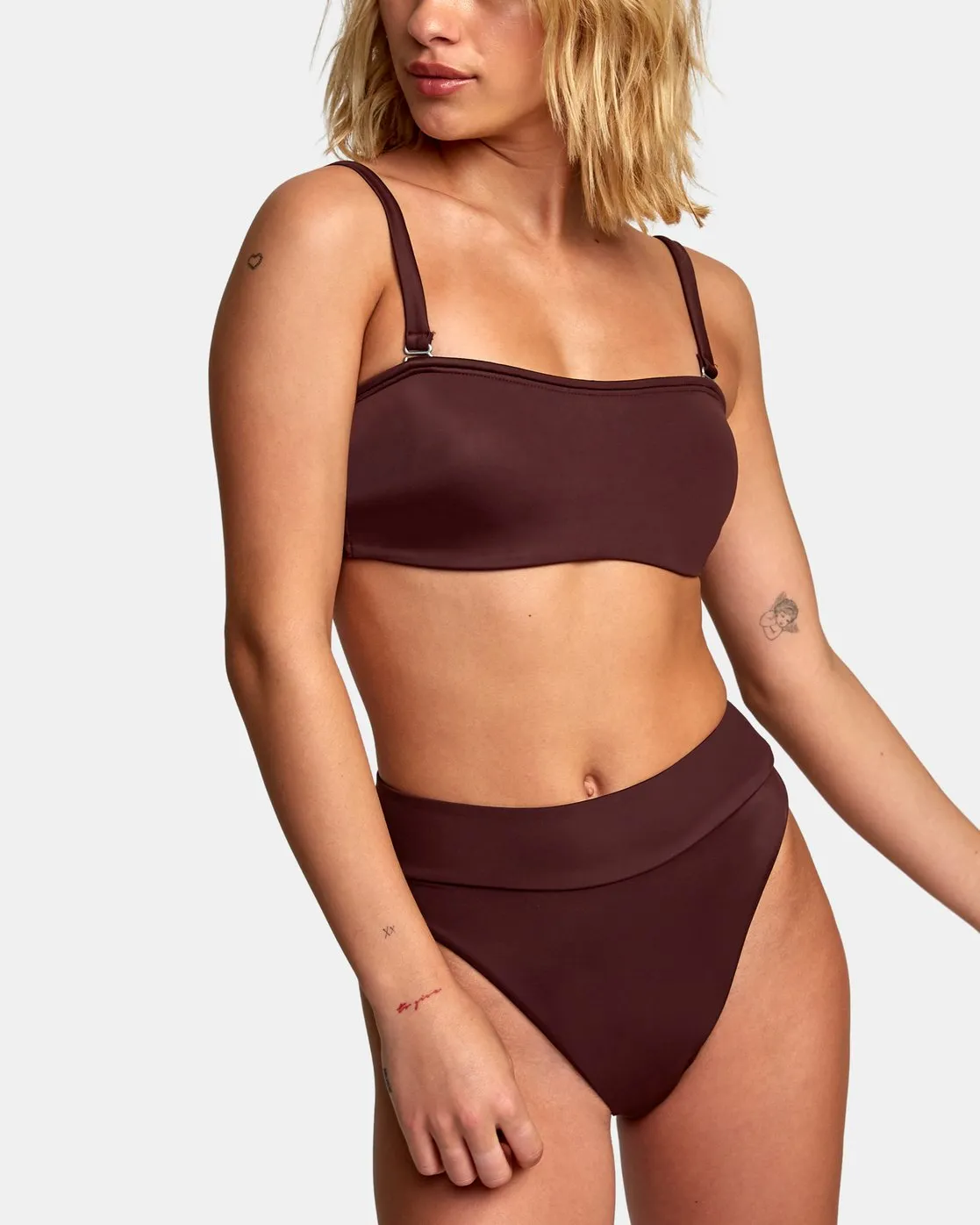 RVCA- SOLID BANDEAU BIKINI-TOP