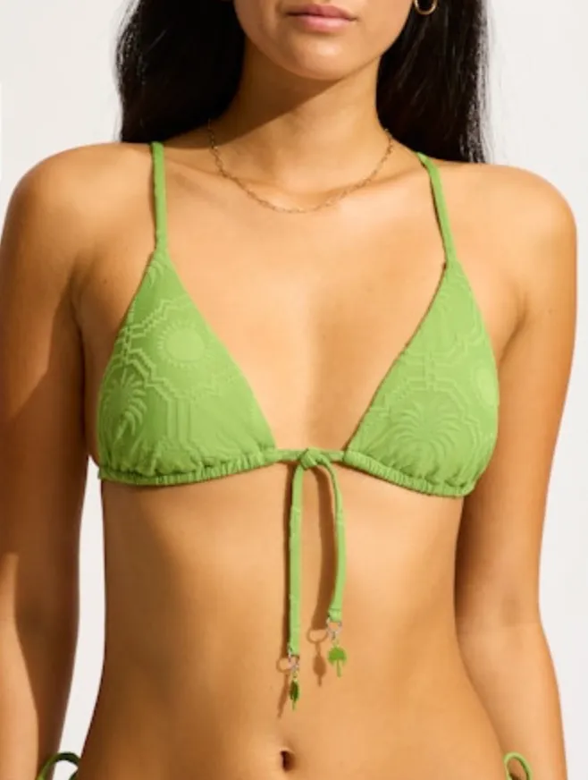 SEAFOLLY Oasis Slide Tri Bikini-Oberteil - Salbei