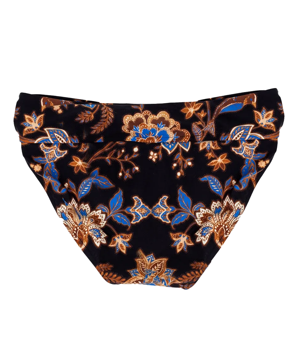 Seafolly Damen Badebekleidung Silk Road Twist Band Mini Bikini Unterteil in Schwarz