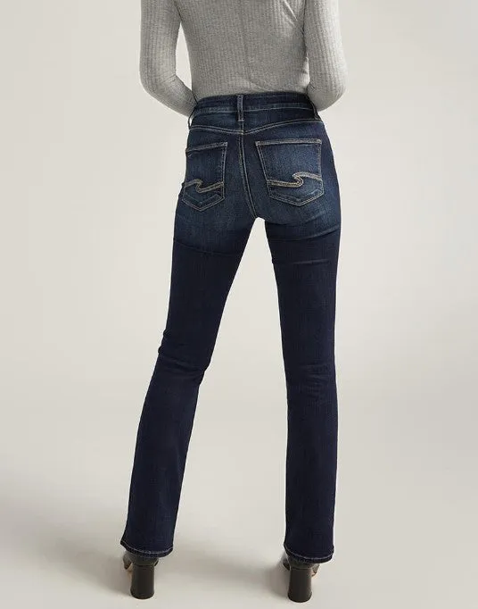 Silver Avery High Rise Slim Bootcut