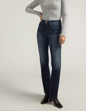 Silver Avery High Rise Slim Bootcut