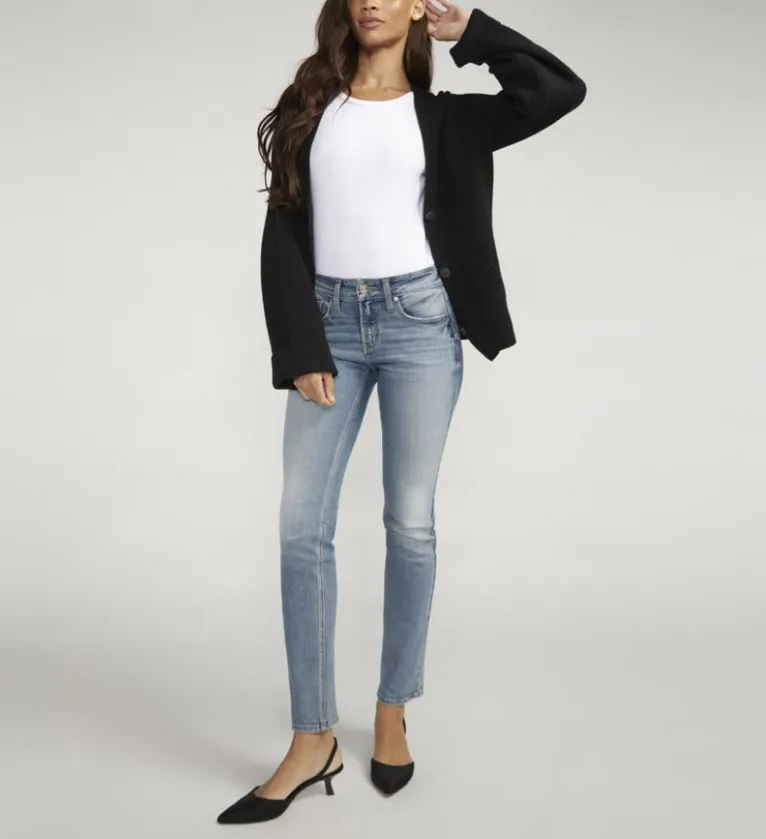 Silver Suki Mid Rise Straight Leg