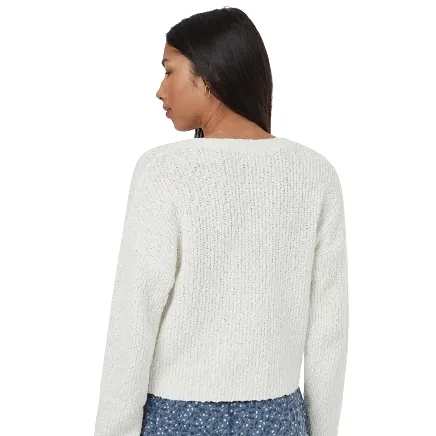Tentree Damen Highline Boucle Cardigan (Vintage Weiß)