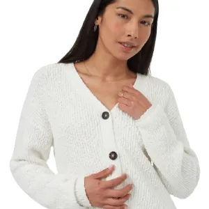 Tentree Damen Highline Boucle Cardigan (Vintage Weiß)