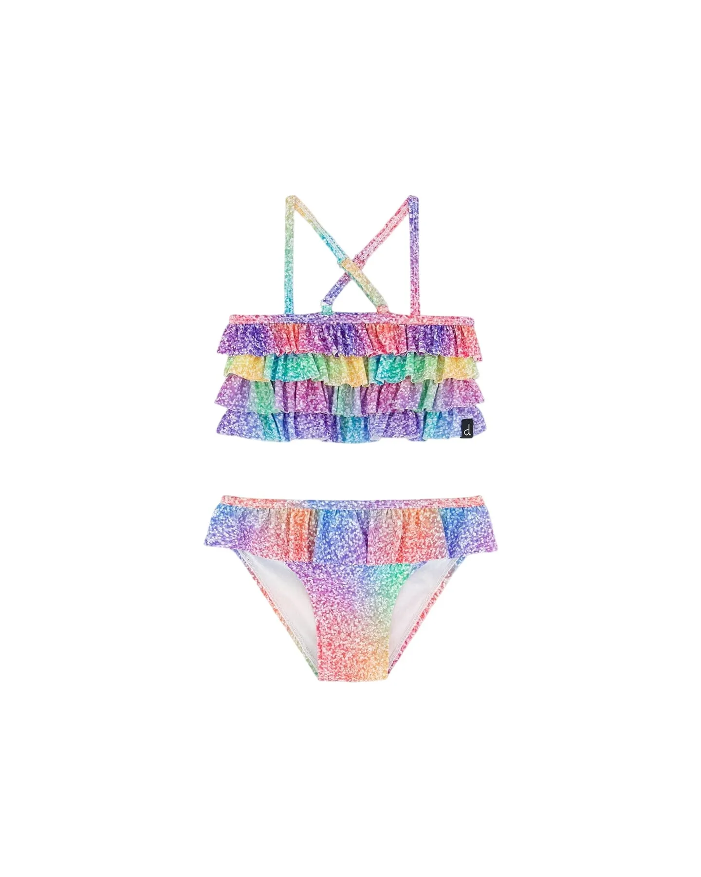 Zweiteiliger Badeanzug mit Farbverlauf und Regenbogenmuster für Babys und Kinder_Deux-Par-Deux
