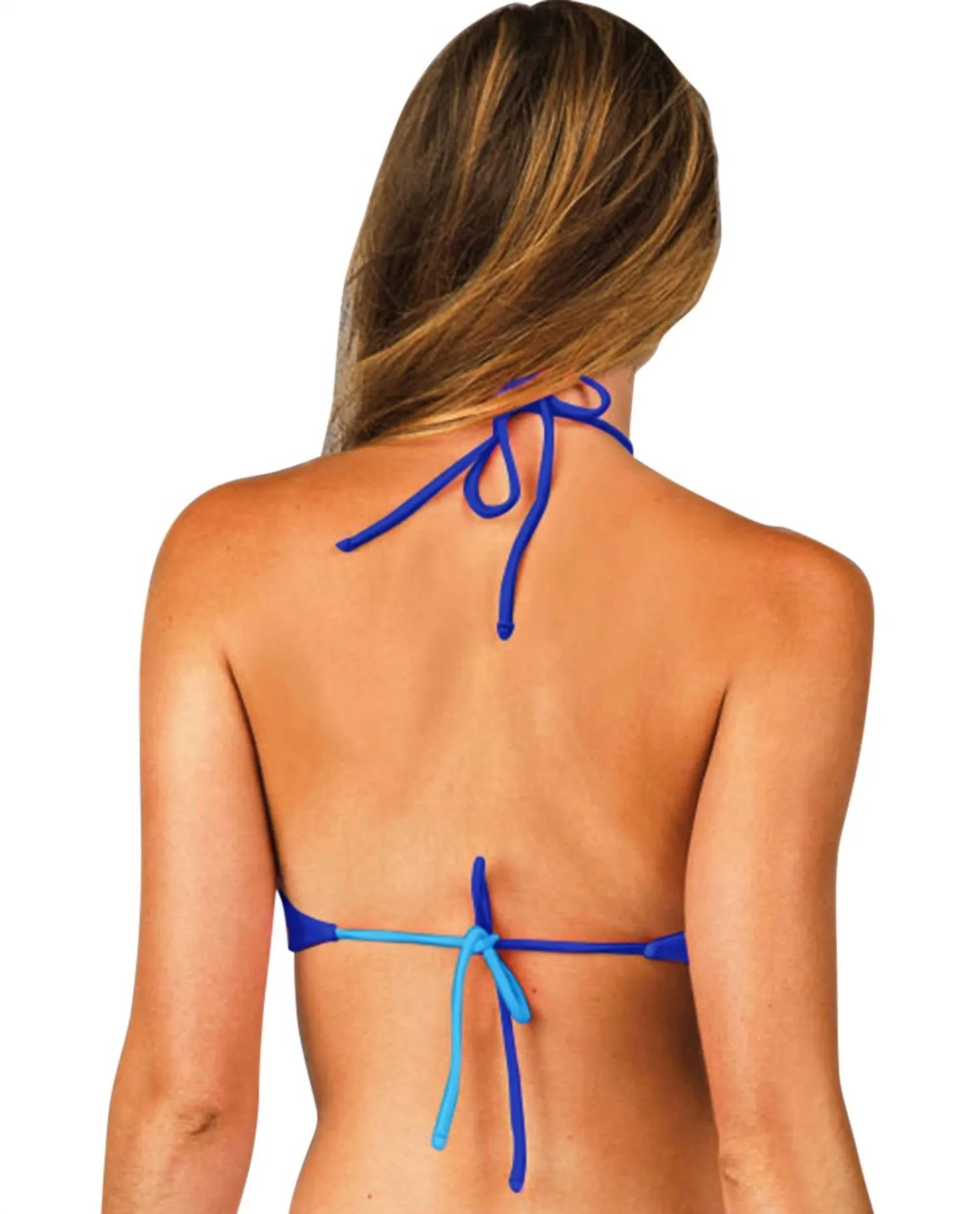 Unterwired Push-Up Bikini-Oberteil in Santa Cruz Blau
