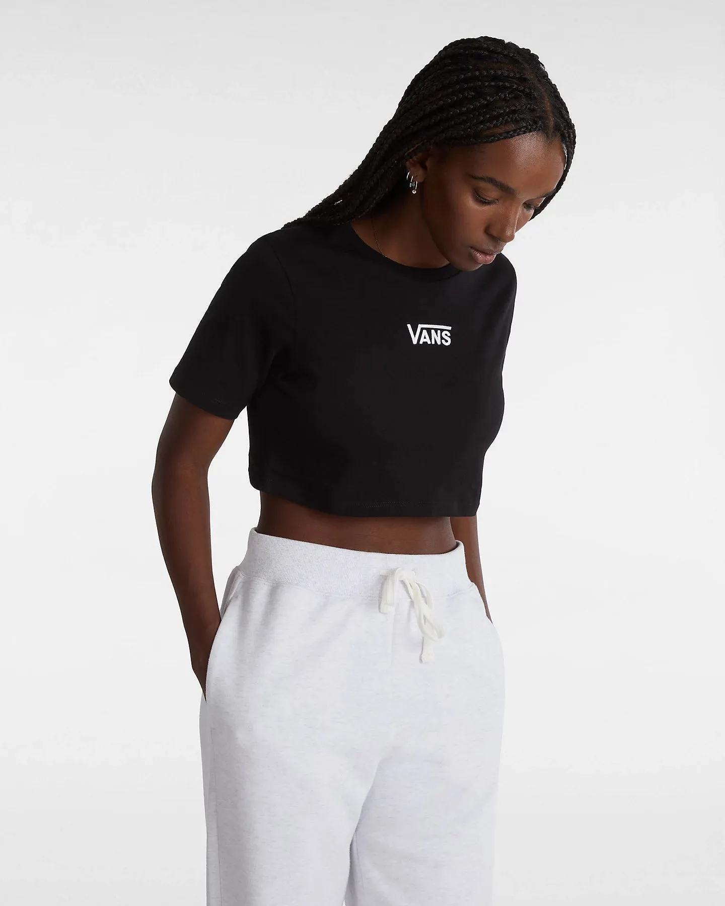 Vans Clothing Flying V Cropped T-Shirt in Schwarz