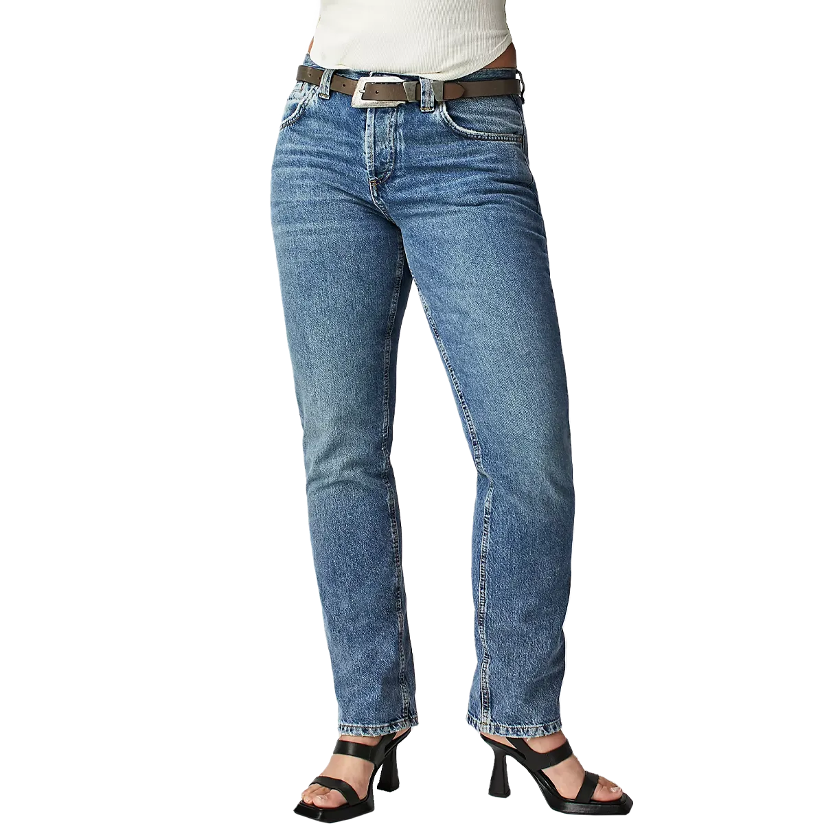Damens CRVY Siren Low-Rise Straight Jeans