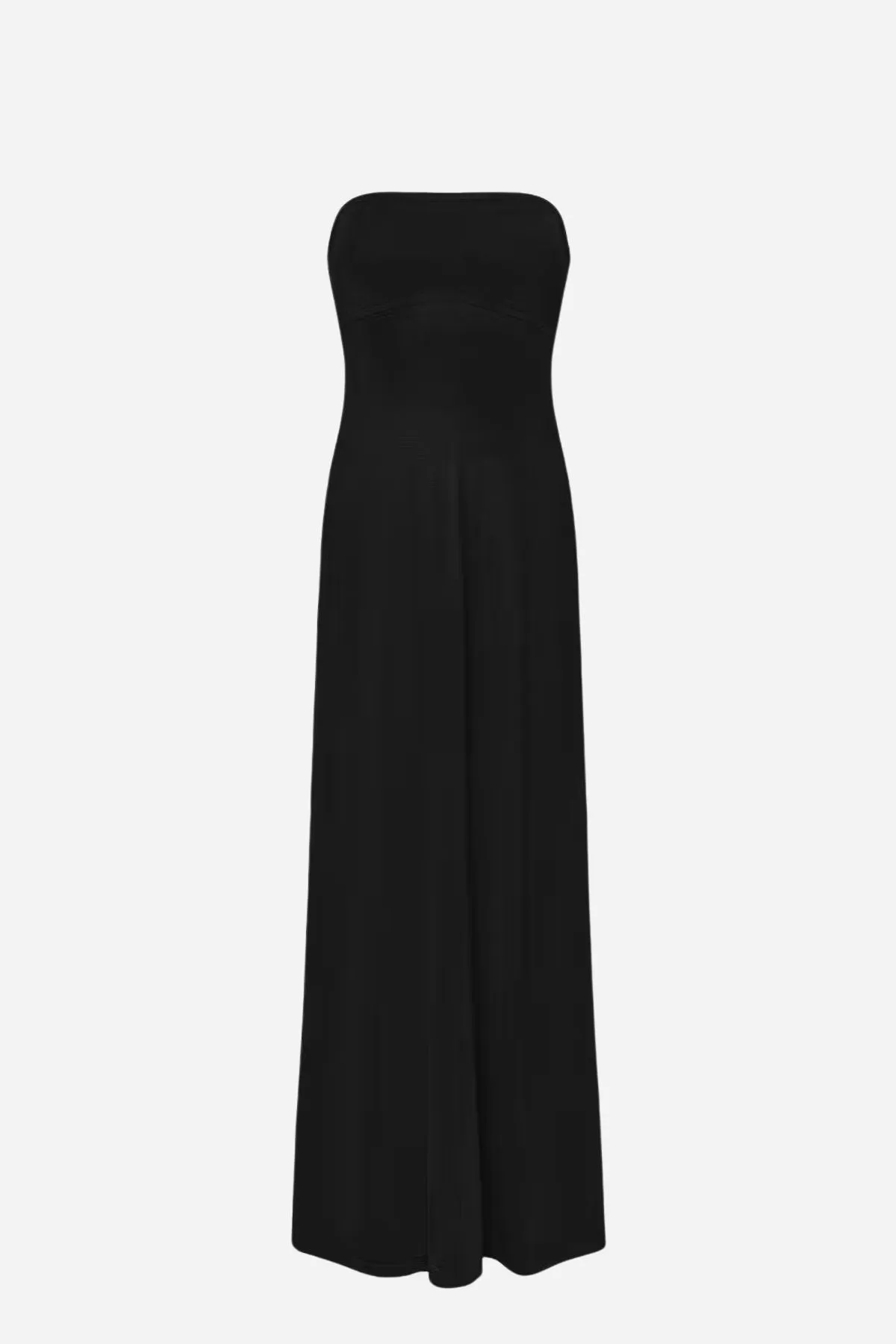 Damen-Rahmendenim-Rahmendenim-Röhrenstrickkleid - Schwarz