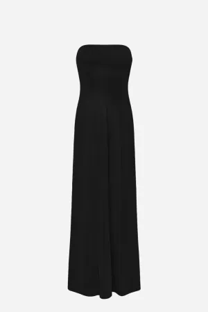 Damen-Rahmendenim-Rahmendenim-Röhrenstrickkleid - Schwarz