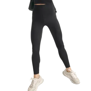 Damen Heather Rippenbund High Waist Midi Legging