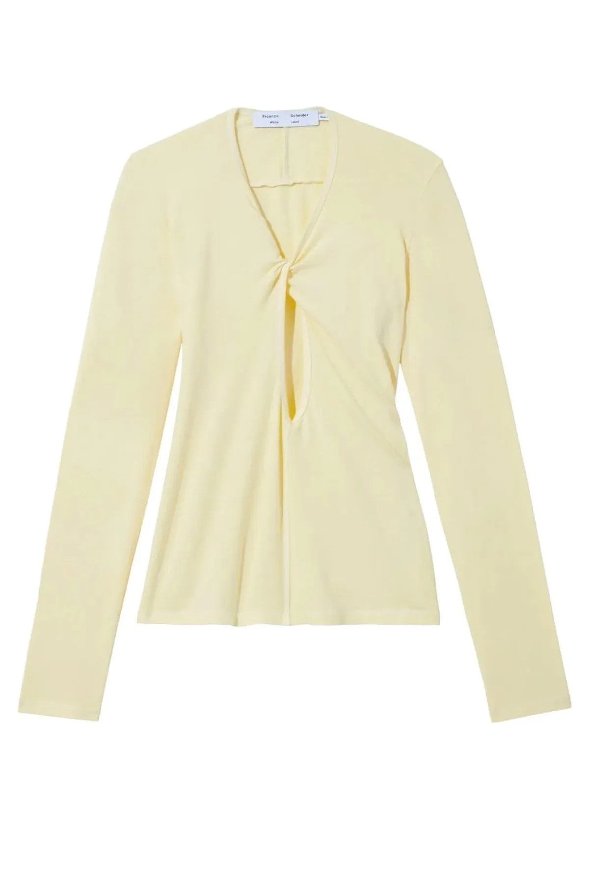 Damen Proenza Schouler Günstiger Proenza Schouler White Label Jersey Ausschnitt Top - Blassgelb