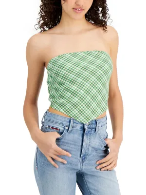 Damen Smocked Bandeau Cropped