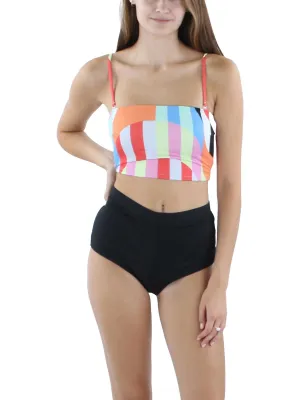 Damen Bandeau-Bikini-Oberteil mit Streifen