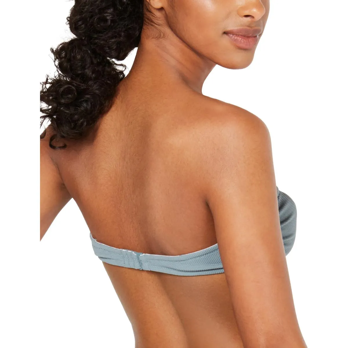 Damen Bandeau Bikini Oberteil mit Textur