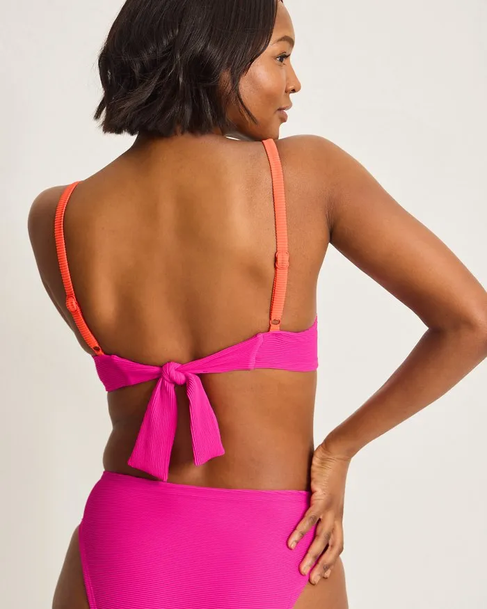 Damen Tommy Bahama Badebekleidung Tommy Bahama Ocean Point Colorblock Unterwäsche-BH-Top - Pink Maui