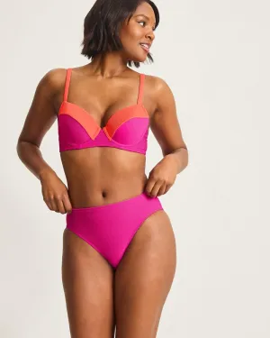 Damen Tommy Bahama Badebekleidung Tommy Bahama Ocean Point Colorblock Unterwäsche-BH-Top - Pink Maui