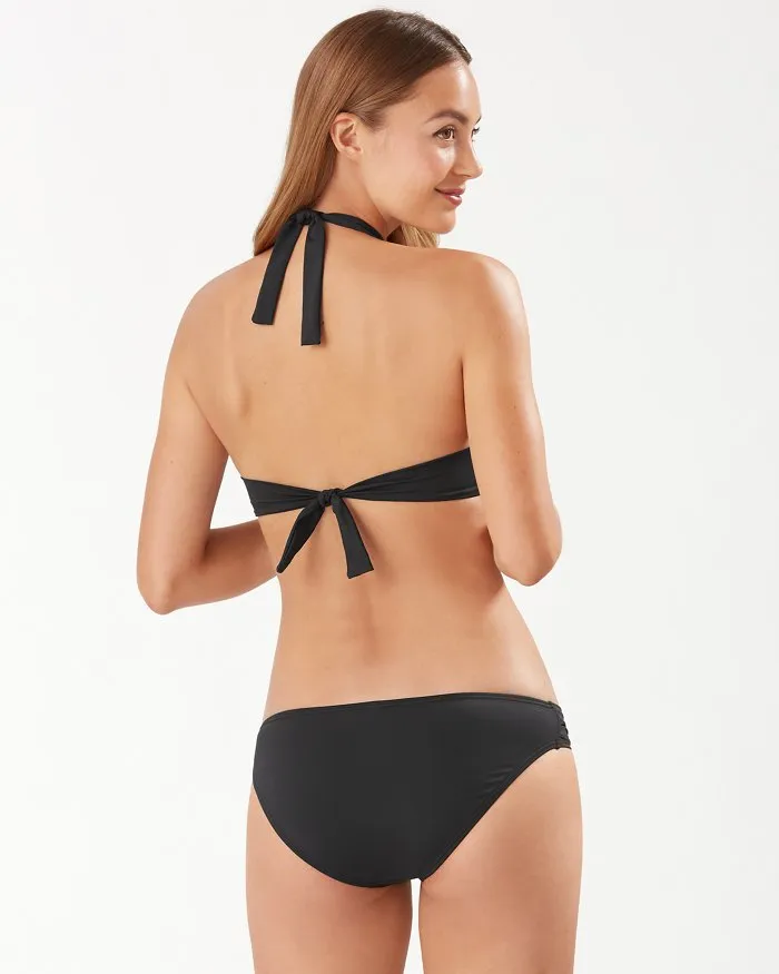 Damen Tommy Bahama Bademode Tommy Bahama Pearl Unterbrust-Bikini-Oberteil mit voller Abdeckung - Schwarz