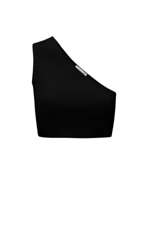 Victoria Beckham Damen Victoria Beckham VB Body Asymmetrisches Bandeau Crop Top - Schwarz