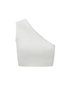 Victoria Beckham Damen Victoria Beckham VB Body Asymmetrisches Bandeau Crop Top - Weiß