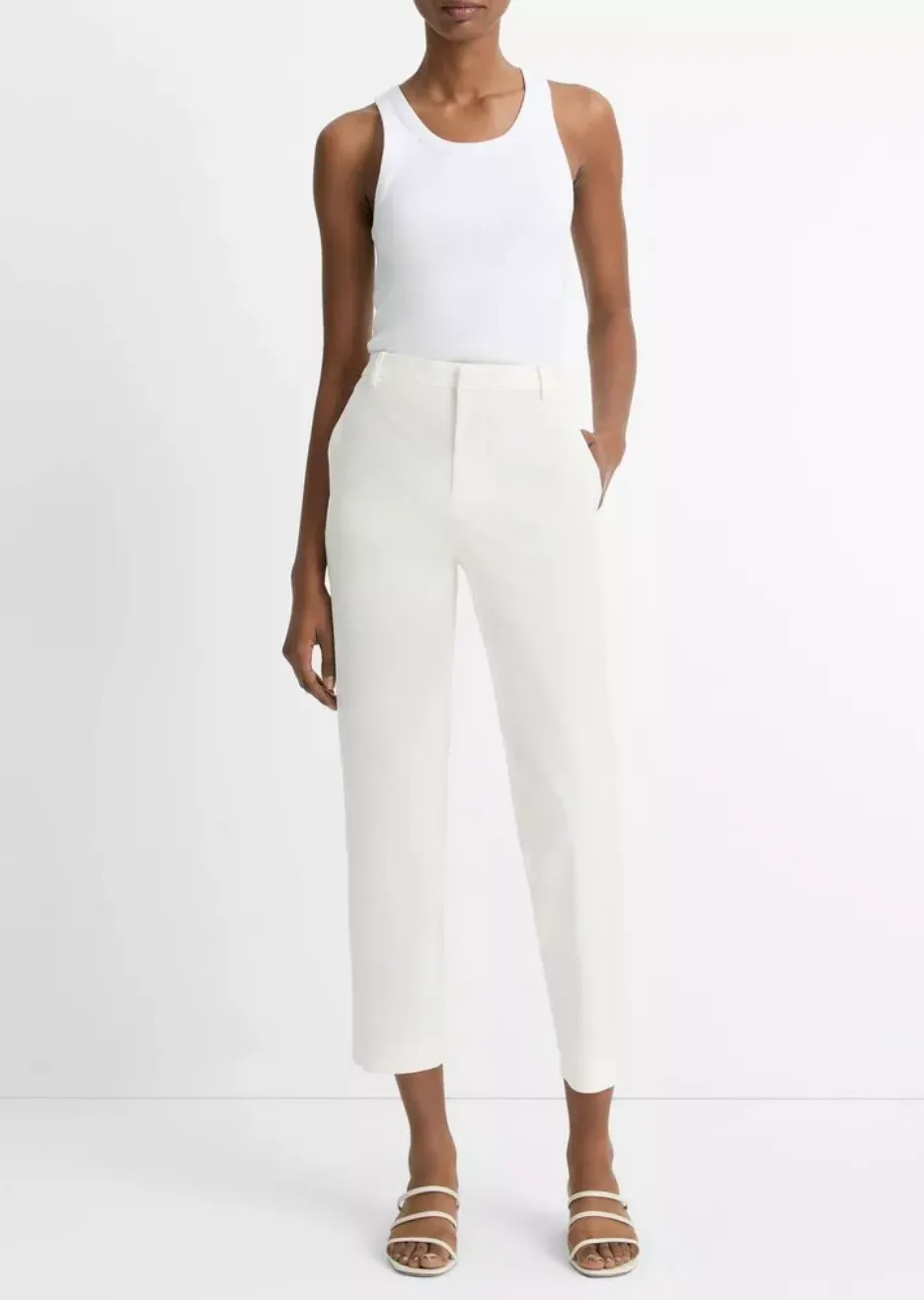 Vince Mid-Rise Chino-Hose für Damen aus italienischem Stoff