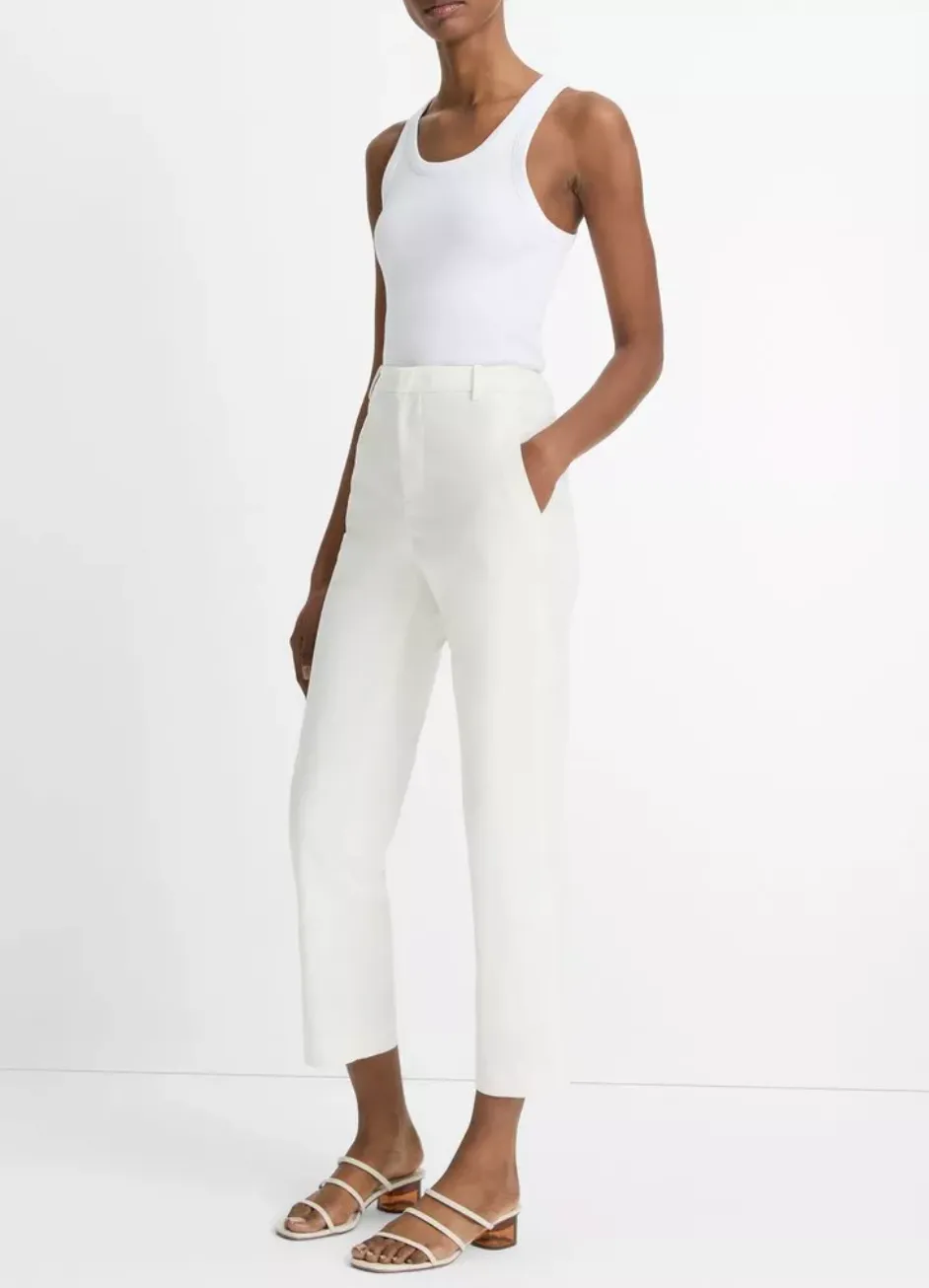 Vince Mid-Rise Chino-Hose für Damen aus italienischem Stoff
