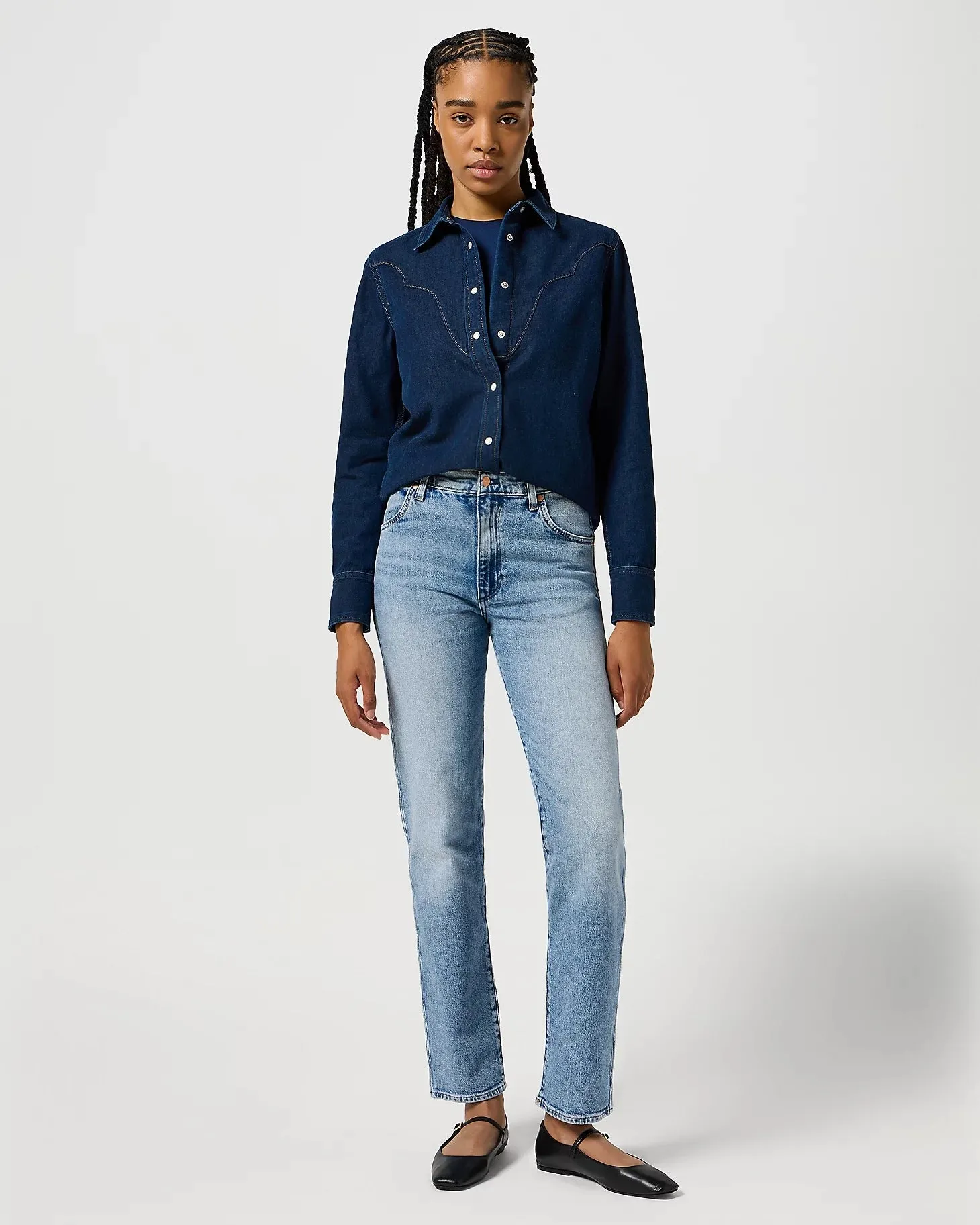 Wrangler Kleidung Sunset Jeans in Frostiges Silber