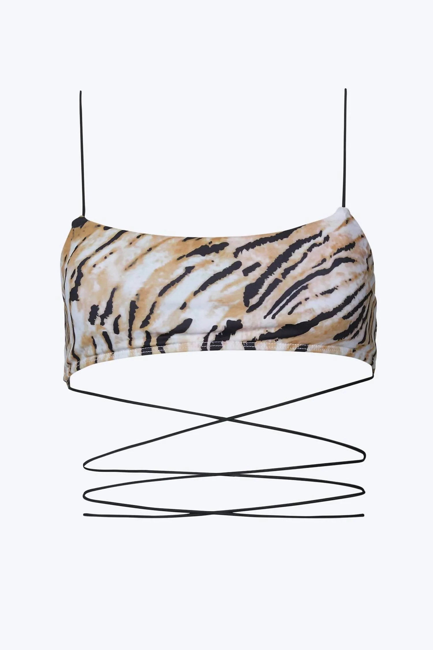 Umhüllender Bikini-Set im Tiger-Print in Mehrfarbig