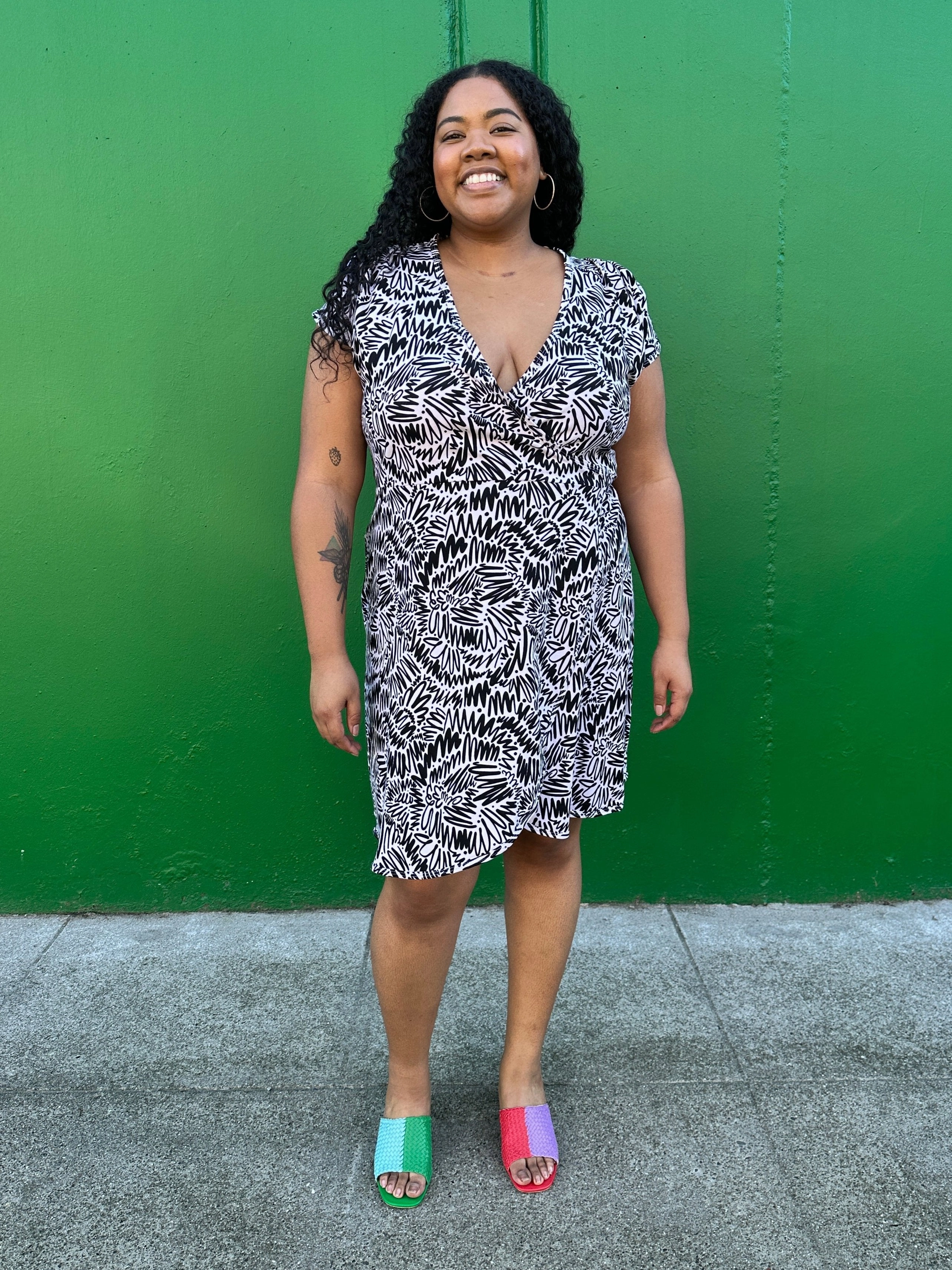 Wrap Dress - Zig Zag