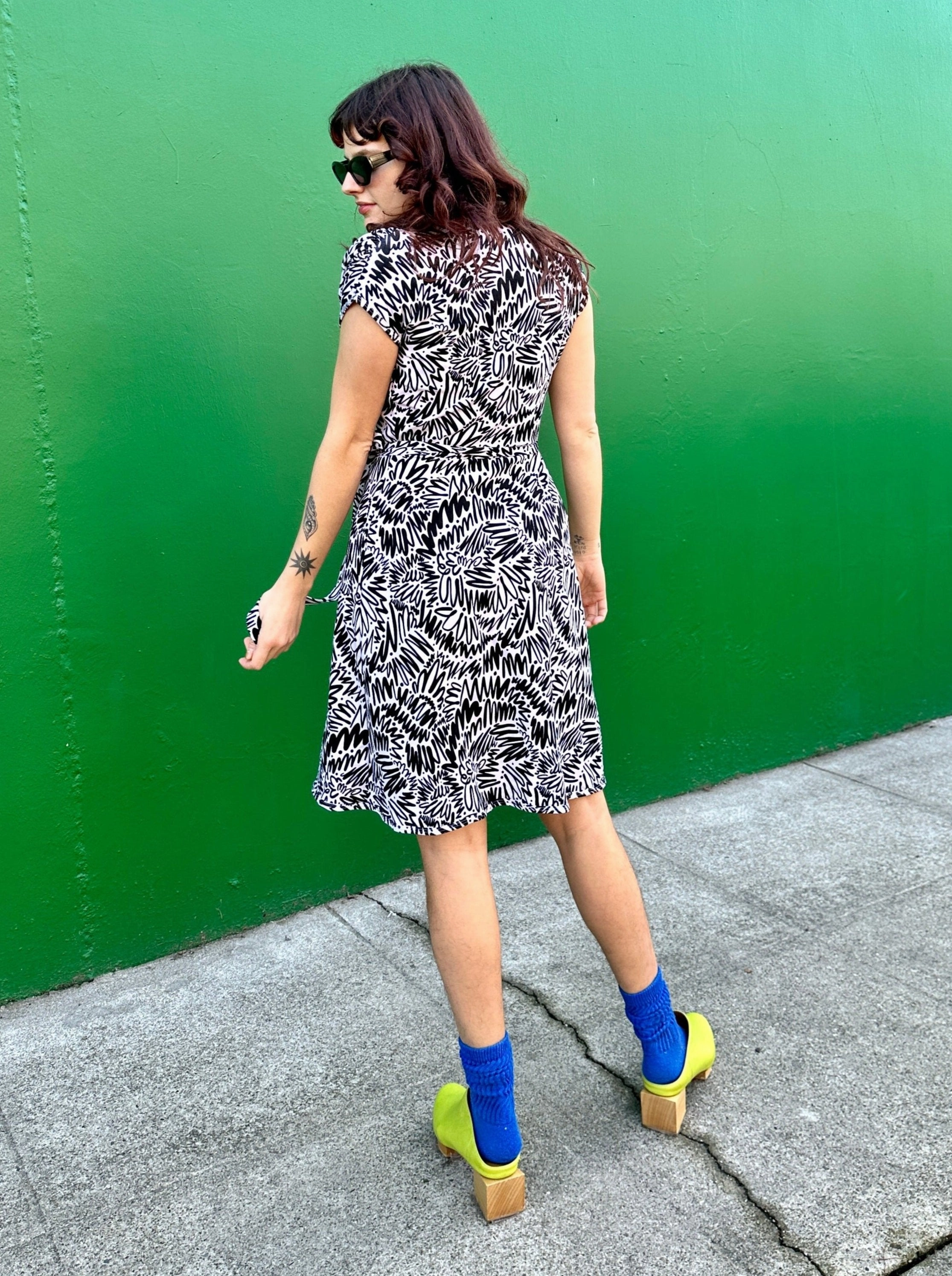 Wrap Dress - Zig Zag