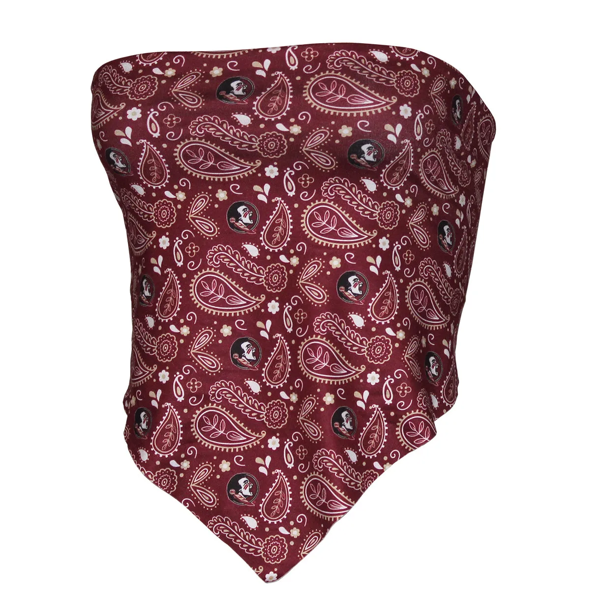 ZooZatz Damen Seminole Logo Paisley Design Rückenbindung Bandeau - Granatrot ZooZatz Bekleidung Damen