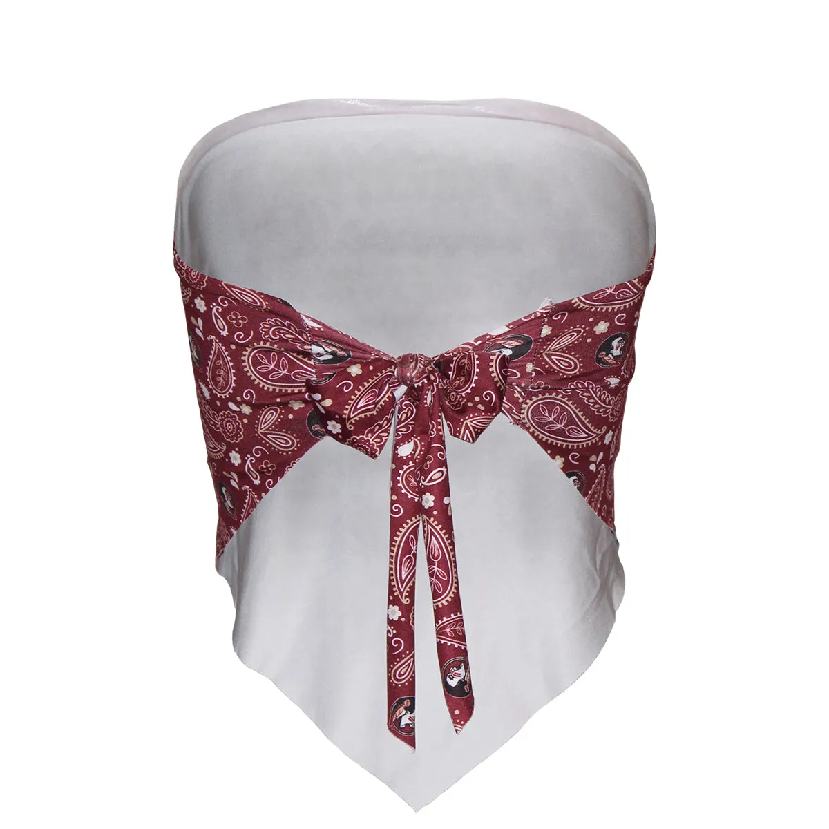 ZooZatz Damen Seminole Logo Paisley Design Rückenbindung Bandeau - Granatrot ZooZatz Bekleidung Damen