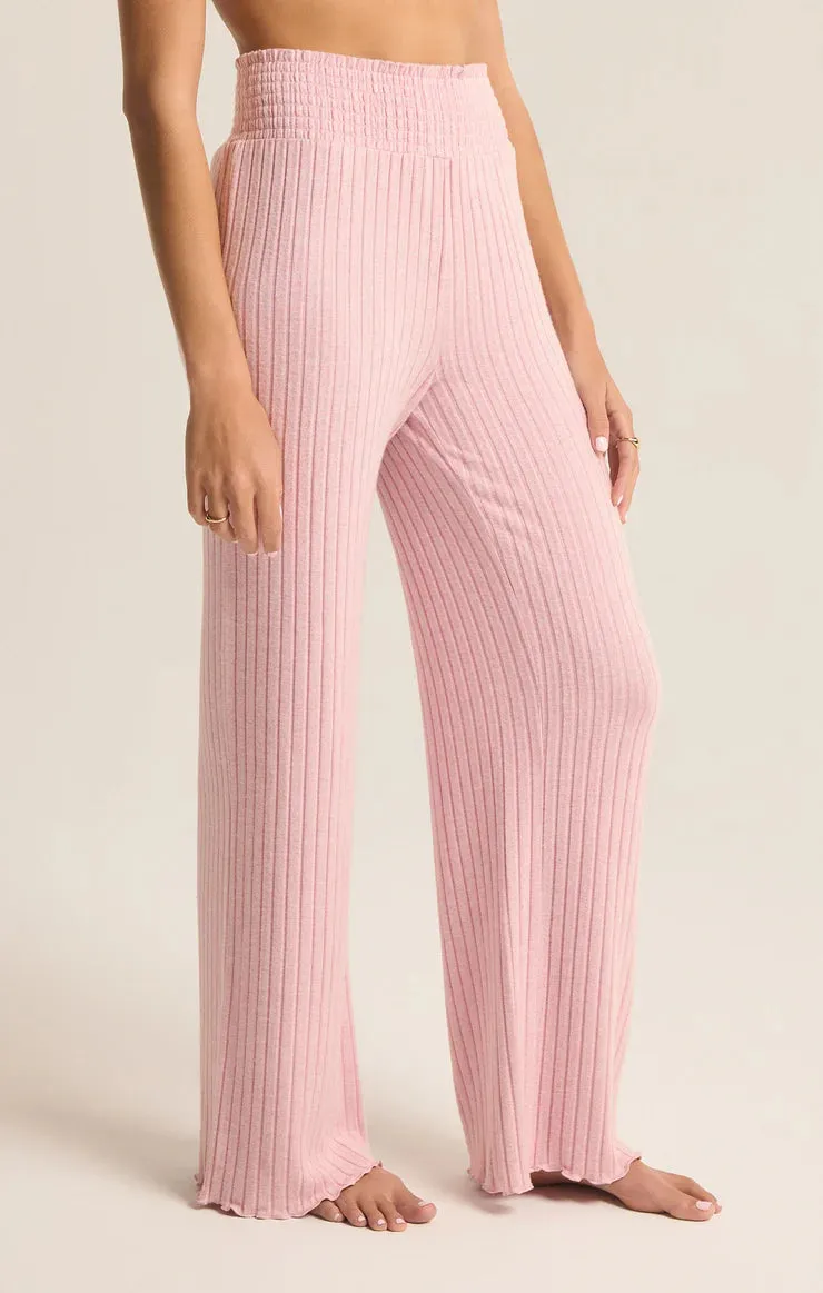 ZSUPPLY Morgen-Rippenbundhose mit Smok-Details - Sonnenuntergang Mauve