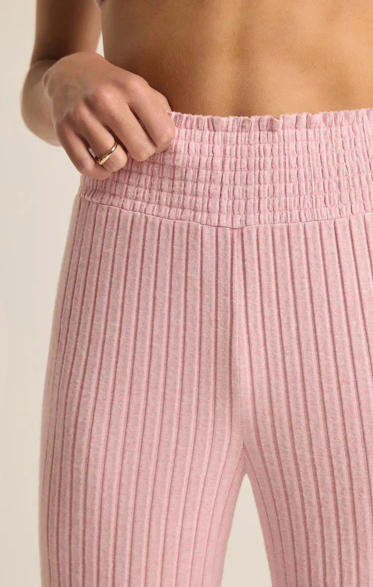 ZSUPPLY Morgen-Rippenbundhose mit Smok-Details - Sonnenuntergang Mauve